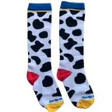 Meia 3/4 Adulto e Infantil Cano Alto Modinha Cowboy Fazendinha