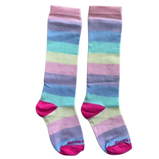 Meia 3/4 Adulto e Infantil Cano Alto Modinha Candy Algodão Premium