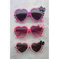 Kit lembrancinha Hello kit Óculos de Sol Menina de Coração rosa Kitt /Kit Óculos Infantil HK