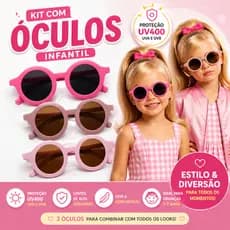 Kit Óculos Infantil Redondo Menina Lembrancinha Infantil Menina Óculos Redondo