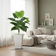 Planta ArtificiaL Arranjo Palmeira  Folhagem Decoração  + Vaso Decorativo