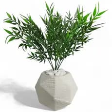 Planta Arranjo  de Mesa Artificial Bambuzinho Da Sorte Vaso Decorativo
