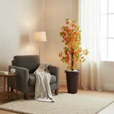 Plantas Artificial Arranjo Ficus  Decorativo  s Vaso Grande
