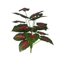 Planta Arranjo Artificial Folhagem Caladium 18 Folhas Enfeites sem o Vaso