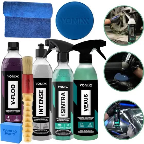 Kit lavagem vonixx Vexus v-floc Sintra Intense lavagem profissional motor interno detalhada