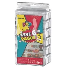 Kit 6 Potes Herméticos Organizadores Linha Pop Leve 6 Pague 5 Marmita Fitnes e Lancheira Micro ondas 270ml
