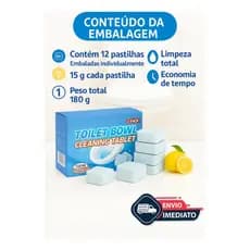 Pastilha Higienização Vaso Sanitário, Pia, Banheira 12und