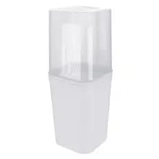 Porta Escovas De Dente Branco/Preto Nitron Organizador Banheiro Com Tampa