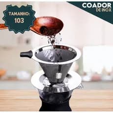 Coador de Café inox B-MAX - Filtro Duplo com Design Inovador