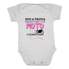 Body Bebê com Frase: Meu Pai Não Pensa Em Moto O Tempo Todo