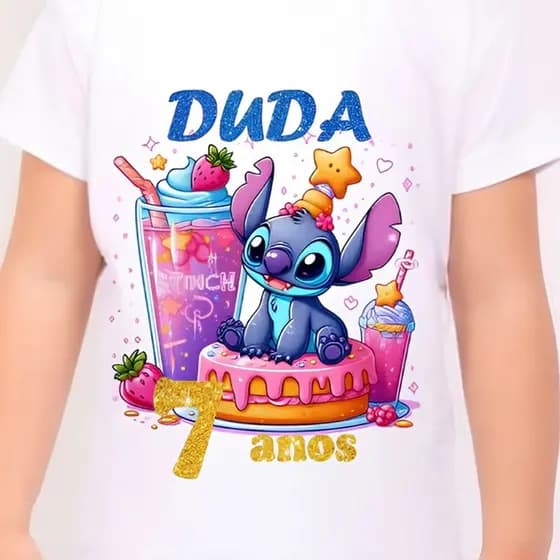 Camiseta Personalizada Personagem Aniversário Com Nome