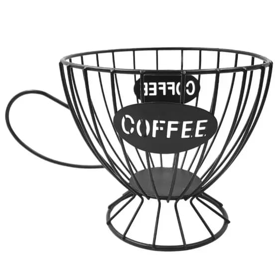 Dispenser Porta Cápsulas de Café Moderno em Metal /Design de Xícara Elegante P/ Cozinha e Escritório Prático