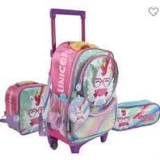 KIT Mochila de Rodas Infantil  3 Peças