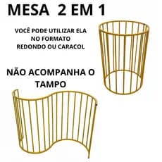 Mesa 2 Em 1 Efeito Redonda Ou Caracol Para Decoração E Festas Casamentos