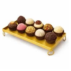 Mini Bandeja Retangular Em Chapa Para Decoração