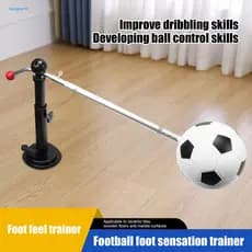 Soccer Training Aid Backyard Drills Trainer with Suction Cup – Adjustable Height Football Dribbling Passing Practice f