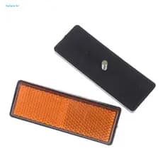 2 Pçs Retângulo Redondo Carro Motocicleta Bicicleta Caravana Caminhão Parafuso No Refletor De Segurança