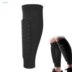 Compression Leg Sleeve Comfortable Fit Shin Guard Soccer Sleeves with Honeycomb Pads Calf Protection for Kids Adults Lig
