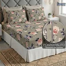 Jogo de Cama 400 Fios Casal Roupa de Cama Queen e Lençol Solteiro Tecido Aveludado Macio Premium'