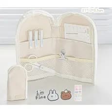 Estojo Organiza Multifuncional  Papelaria Cor Bege