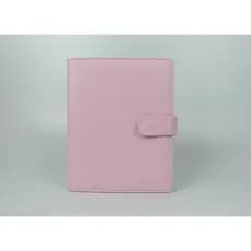Caderno /Case A5 com álbum plastico de 4 bolsinhos--Cor Rosa (sem argola)