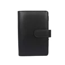 Agenda Planner Caderno Fichario A6 com folhas e 1 bolsa ziper--Cor Preta