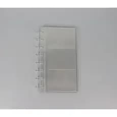 Álbum Modelo Caderno Disco de 3 bolsinhos plásticos