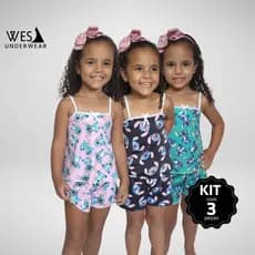 Kit 3 Pijamas Meninas Infantil Blogueirinha