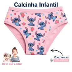 Kit 10 Calcinhas Infantis Para Meninas Forro 100% Algodão