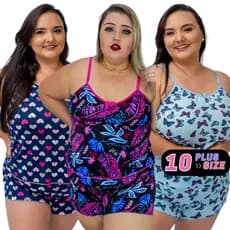 Kit 10 Plus Size Baby Doll Feminino EXGG