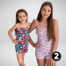 Kit 2 Pijama Juvenil Short e Blusa