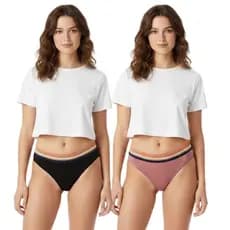 Kit 5 Calcinha Tanga Conforto P ao GG Cintura Alta 100% Algodão