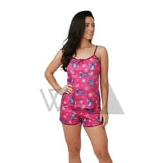 Baby Doll Adulto e Infantil Personagens Conjunto Pijama Feminino Short Doll Roupa de Dormir Menina Verão