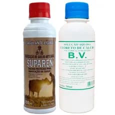 Coalho Coagulante Líquido 200ml Suparen + Cloreto de Cálcio Bela Vista 40% Para Queijos