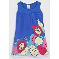 Vestido Malwee Kids Infantil Frutas Azul