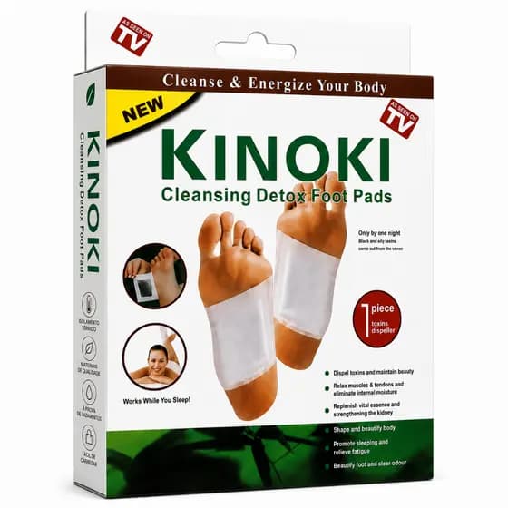 Kit com 10 Adesivos 5 pares Detox Para os Pés Alívio da Tensão Antiestresse Elimina Impurezas Toxinas Kinoki