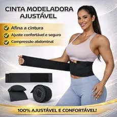Cinta Modeladora Faixa Abdominal 3M e 5M Redutora Cintura Queima Gordura Ajustável