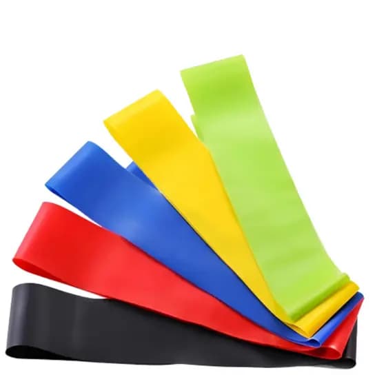 Kit 5 Elástico de Treino Tensão Extensor Exercício Mini Band Elástico Treino Funcional Fisioterapia