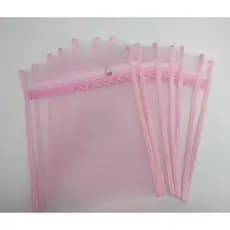 kit 7 saquinhos organizador de roupa maternidade para enxoval do bebê cor Rosa