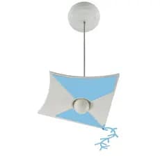 Luminária Pendente Infantil Pipa Azul Bebê LED Decorativa Delicada Temática Quarto Menino Teto
