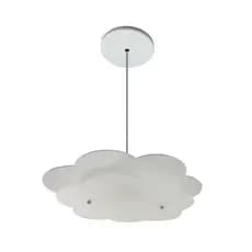 Lustre Pendente Infantil Nuvem Branca Luminária Criativa Quarto Bebê Menino Menina LED Branco