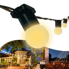 Varal de Luzes LED 25m Com Lâmpadas Inclusas Para Area Externa Gambiarra Cordão de Luz Pode Chuva