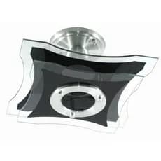 Luminária Plafon Vidro Preto Teto Quarto Sala Cozinha Banheiro Mesa Corredor Fixo Lustre p LED