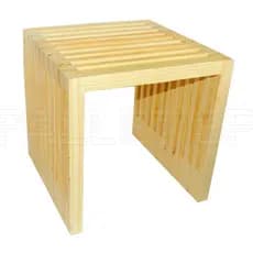 Banco Ripado De Madeira Pallet 45 X 45 X 45 Cm Com verniz !