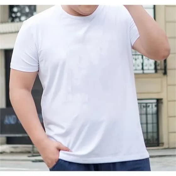 Camiseta lisa masculina básica Plus Size G1 G2 G3 para sublimação 100% algodão