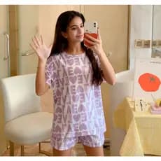 Pijama Estilo Casual com Padrão Fofo - Super Confortável para Relaxar em Casa