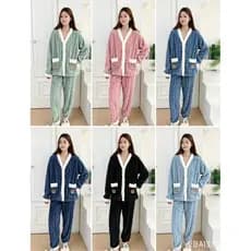 Pijama Feminino de Botão com Ursinho, Confortável e Charmoso