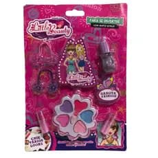 Kit de Maquiagem Infantil com Sombra e acessórios Little Beauty