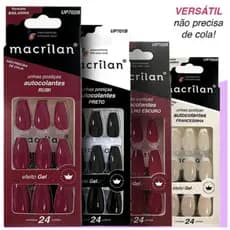 Unhas Postiças Autocolante Bailarina Diversas Cores - Macrilan