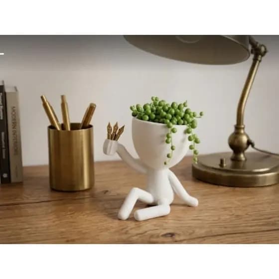 Vaso Robert Plant​Vaso  / Vaso deitado​Vaso Homenzinho Vaso Decorativo ModernoEnfeiteRbr Sc​Vaso Bonequinho​Vaso Bob